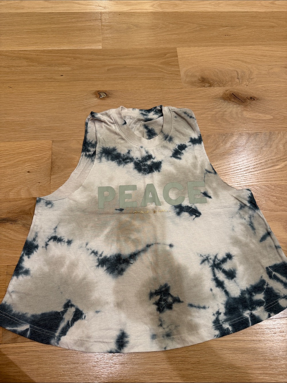 Spiritual Gangster Tie-Dye Logo Tee — Teal & Cream
